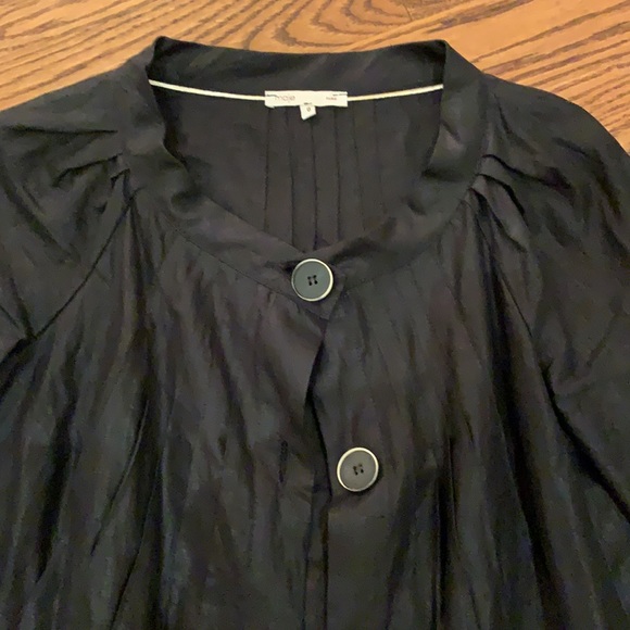 Maje Linen Pleated Smocked Blazer - Picture 3 of 7